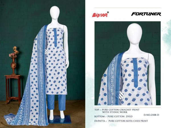 Bipson Fortuner 2108 Designer Cotton Dress Material Collection